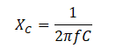 Capacitor reactance formula