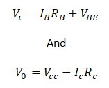 Derivation for transistor as a switch