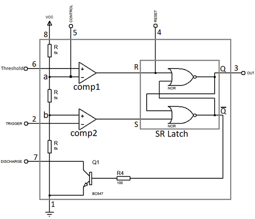 555 timer internal circuit diagram