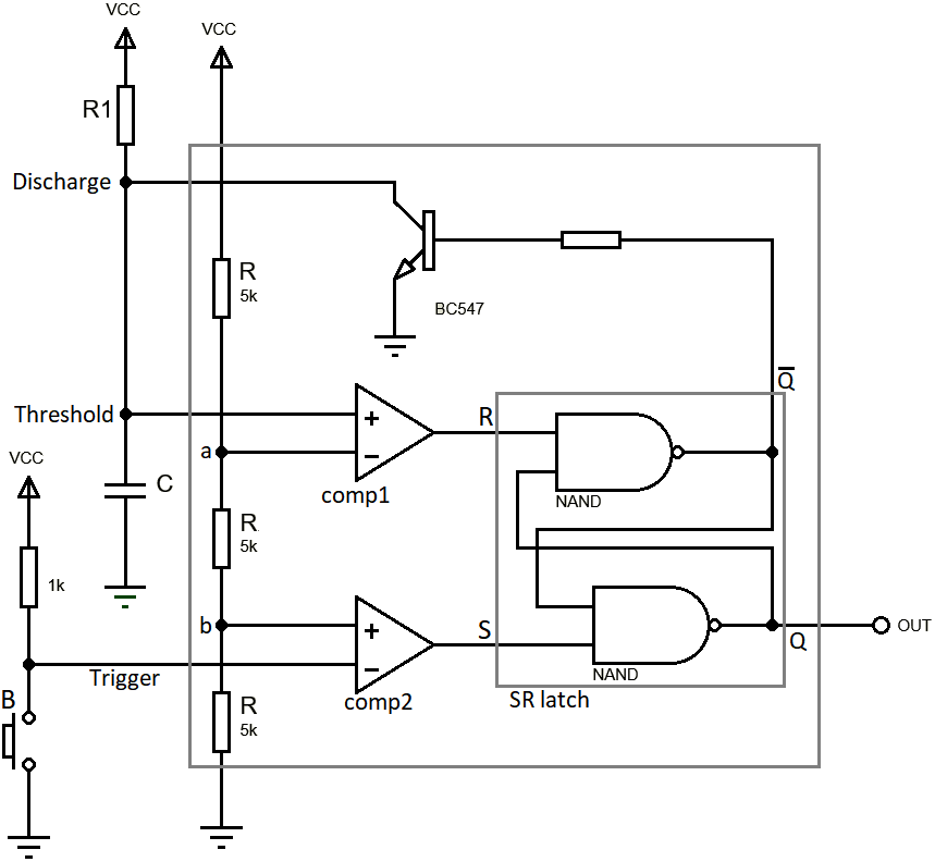 555 timer circuit diagram in monostable mode