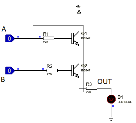 AND gate using transistor