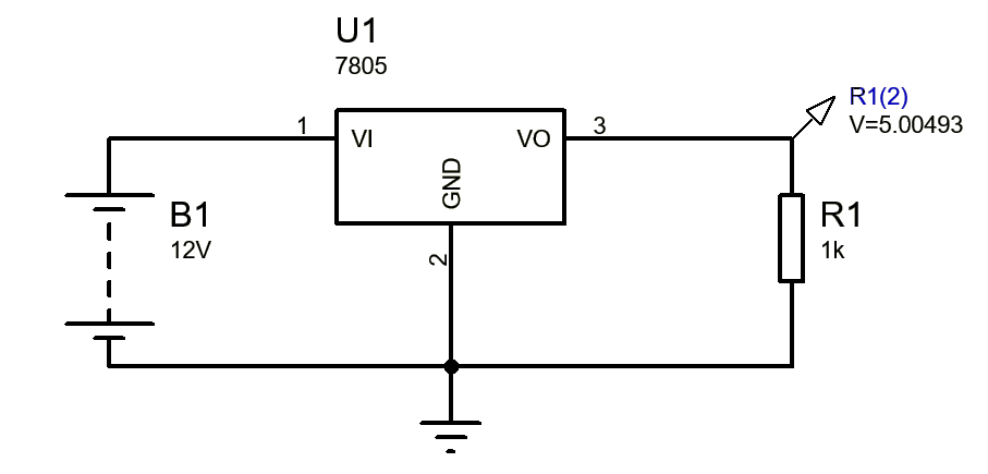 7805 fixed voltage regulator
