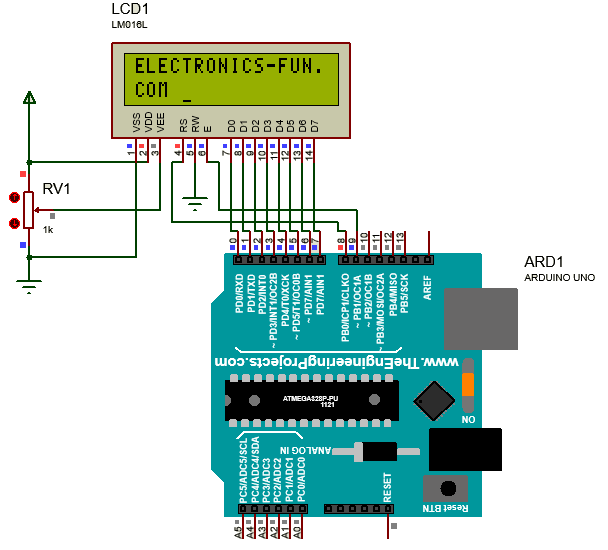 16x2 with Arduino